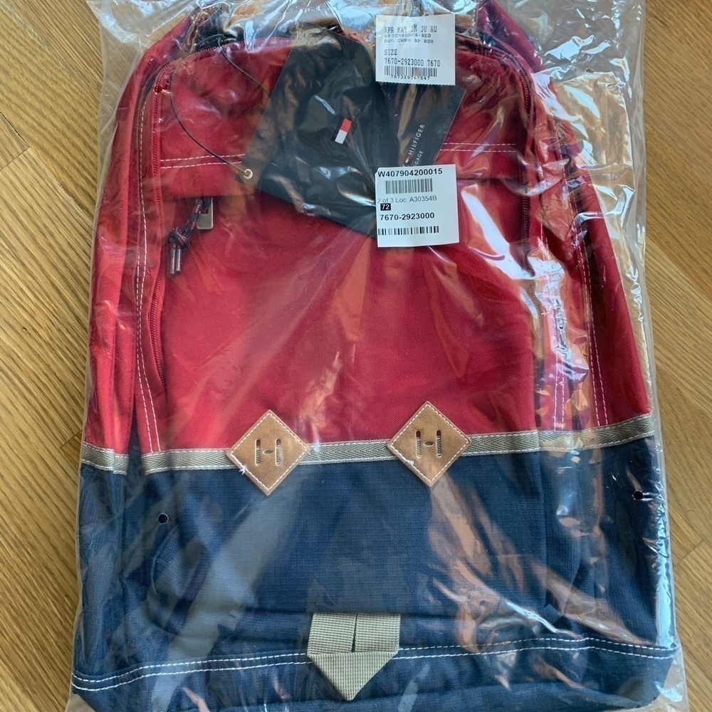 Tommy Hilfiger Red & Navy Backpack - Picture 5 of 9